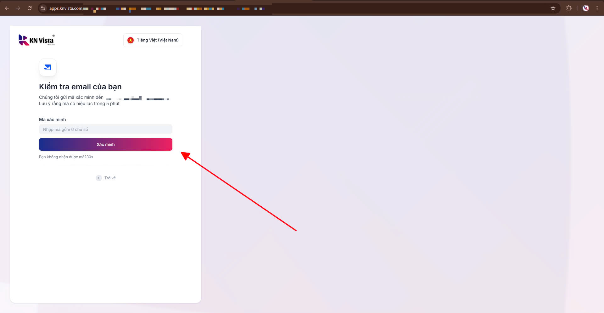 Email xác thực tài khoản