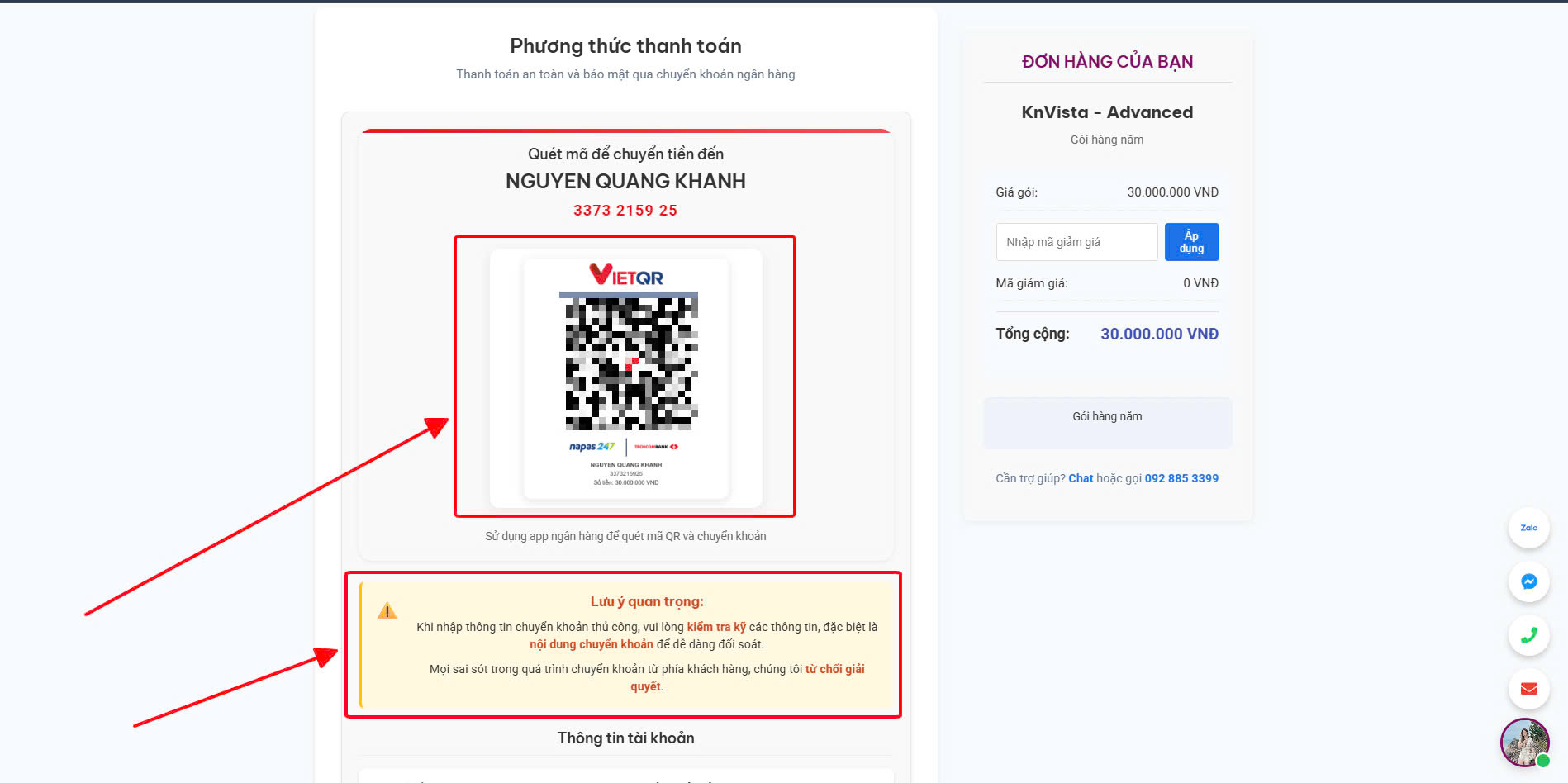 Hoàn tất thanh toán