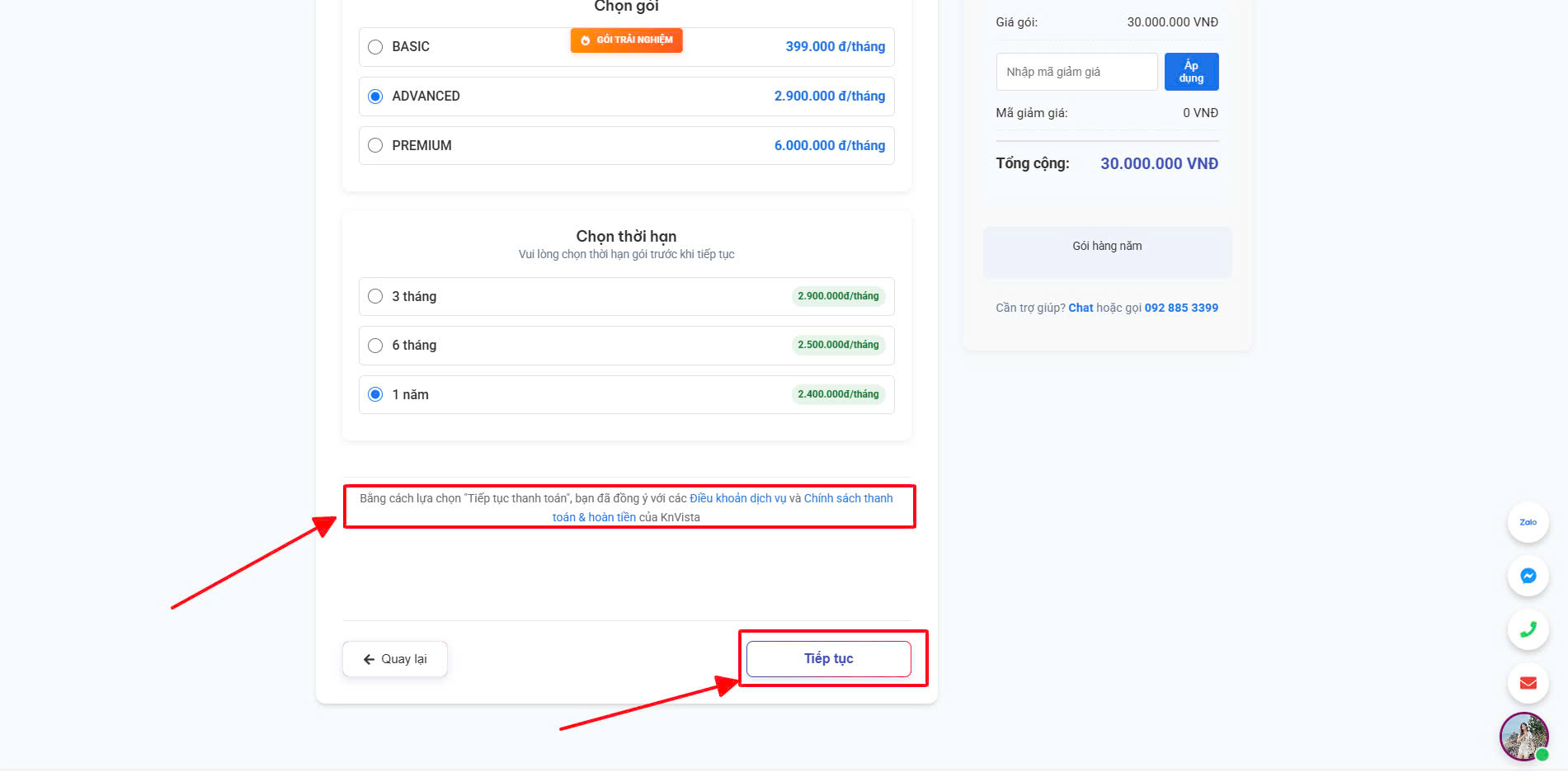 Chấp nhận điều khoản